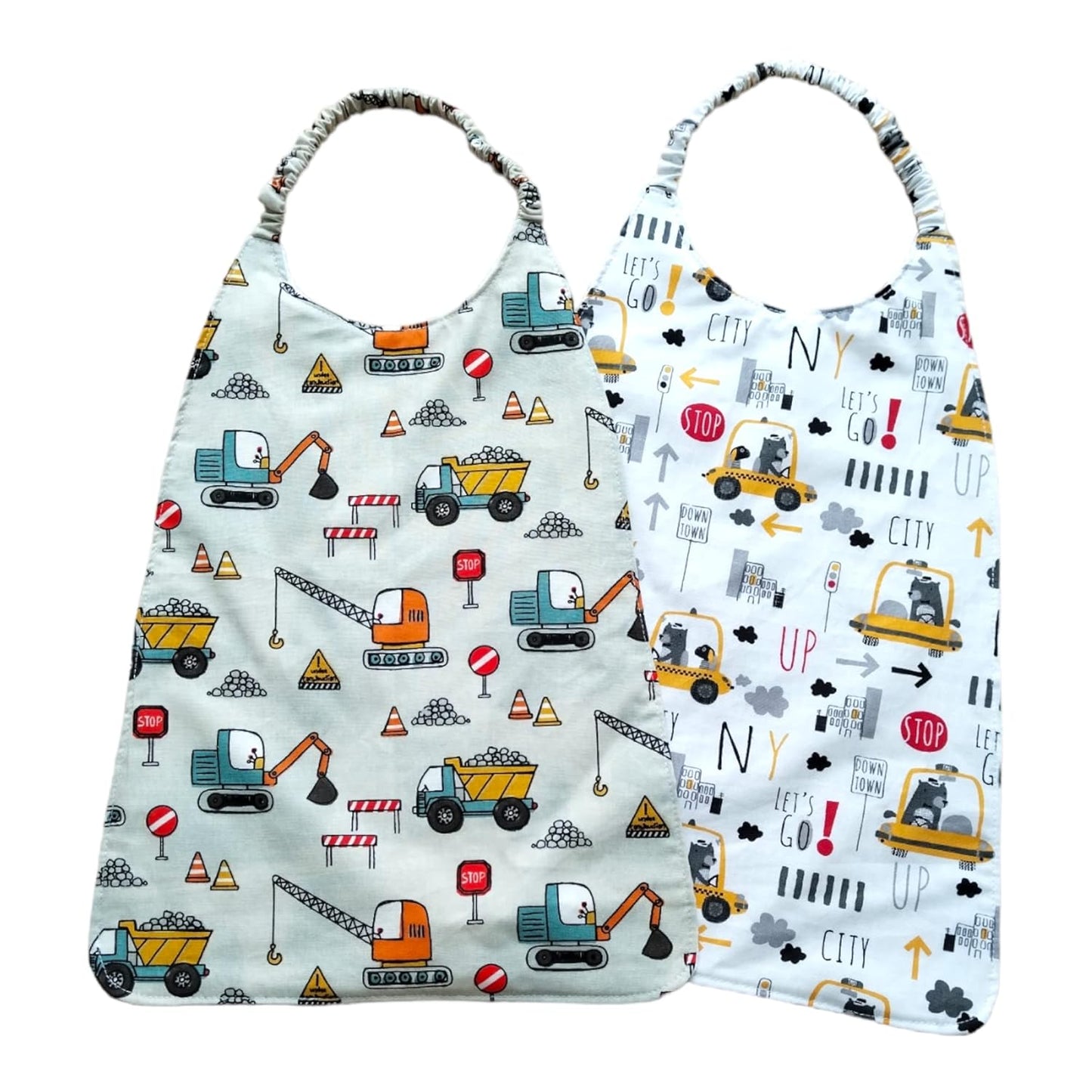 Lot de 2 serviettes bavoir élastique enfants pour la cantine