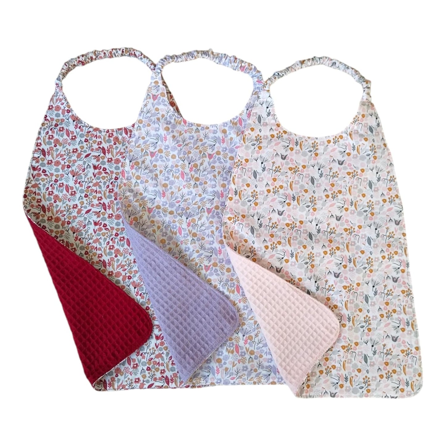 Lot de 3 Serviettes Bavoir Élastiques pour Enfants - Parfaites pour la Cantine et la Maternelle